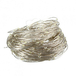 Светодиодная гирлянда нить Led Капли росы на 200 светодиодов электрическая 15 метров Белая