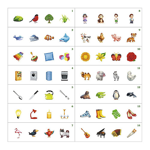 Настольная развивающая игра "Четвертый лишний" Ubumblebees ПСФ077 PSF077 2 варианта игры