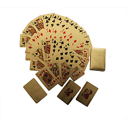 Карты игральные пластиковые Duke Gold Foil в шкатулке 54 листа 87х62 мм (DN32376)