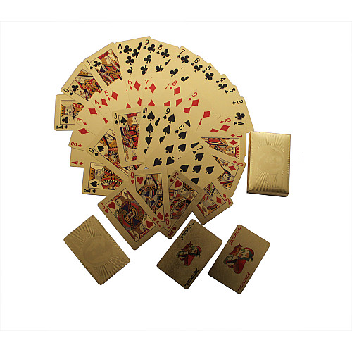 Карти гральні пластикові Duke Gold Foil в скриньці 54 листа 87х62 мм (DN32376)