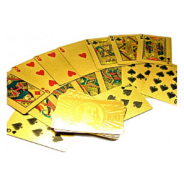 Карты игральные пластиковые Duke Gold Foil 2 колоды по 54 листа 87х62 мм в шкатулке (DN32416)
