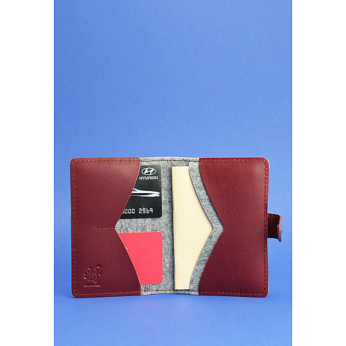 Обкладинка для паспорта BlankNote 3.0 Сірий (BN-OP-3-felt-vin)