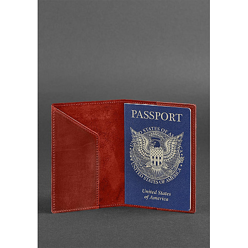 Обложка для паспорта BlankNote с американским гербом Коричневый (BN-OP-USA-coral)