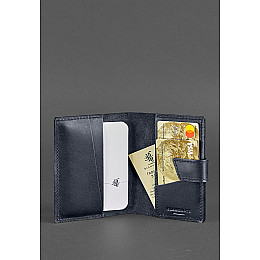 Обкладинка для паспорта BlankNote 4.0 Темно-синій (BN-OP-4-navy-blue)