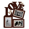 Фоторамка коллаж на 3 фото Декор Карпаты Love 37х45 см Коричневый (H3-068A)