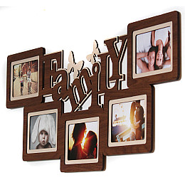 Фоторамка коллаж на 5 фото Декор Карпаты Family 34х80 см Коричневый (H5-065A)
