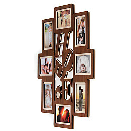 Фоторамка коллаж на 8 фотографий Декор Карпаты Home 68х60 см Коричневый (H8-063A)