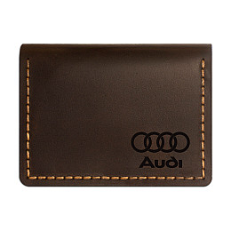 Кожаная обложка для автодокументов Anchor Stuff Audi Коричневый (as150402-4)