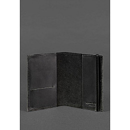 Кожаная обложка для паспорта BlankNote 1.0 Crazy Horse Черная (BN-OP-1-g-kr)