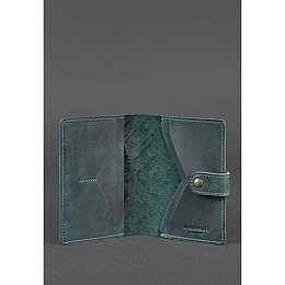 Женская кожаная обложка для паспорта BlankNote 3.0 Инди Зеленая (BN-OP-3-iz-ls)