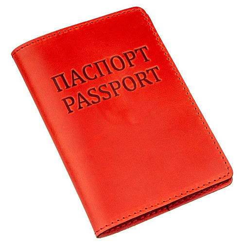 Обложка на паспорт SHVIGEL Crazy кожаная Красный (13959)
