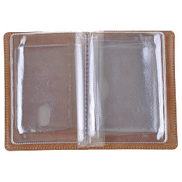 Кожаная обложка для автодокументов SHVIGEL Коричневый (16071)