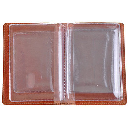 Обложка для автодокументов из натуральной кожи SHVIGEL Коричневый (16070)