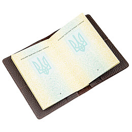 Бумажник-обложка для паспорта Shvigel кожаная Коричневый (13960)