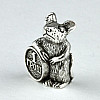 Кошельковый оберег-брелок silvering 1,3х0,5х1 см Щур з монеткою (24641)