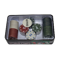 Набор DUKE для игры в покер в алюминиевой коробке на 100 фишек (TC04100)