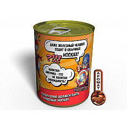 Консервированный подарок Memorableua Консервированные носки Marvel (CSMARVEL)