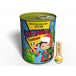 Консервированный подарок Memorableua Консервированные носки супермена с конфетами (CSFSUPERMAN)
