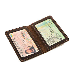 Обложка для водительских прав и удостоверения Shvigel Коричневый (13964)