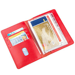 Большая обложка на водительские документы SHVIGEL 13984 Красная