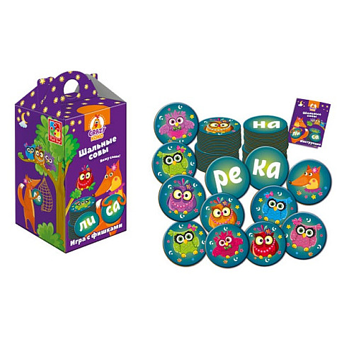 Настольная игра Шальные совы Вижу слово рус Vladi Toys (VT8033-02)