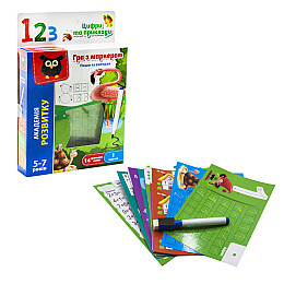 Развивающая игра Пиши и вытирай Цифры и примеры укр Vladi Toys (VT5010-14)