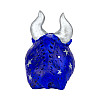 Фигурка гипсовая Netsuke Бычок 5,5x5,7x4 см Синий (25507)
