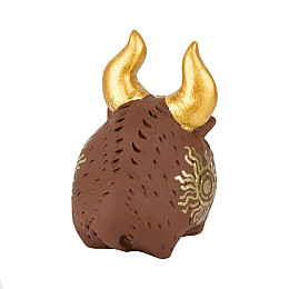 Фигурка гипсовая Netsuke Бычок 5,5x5,7x4 см Коричневый (25509)