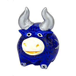 Фигурка гипсовая Netsuke Бычок 5,5x5,7x4 Синий (25511)