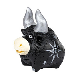 Фигурка гипсовая Netsuke Бычок 5,5x5,7x4 Черный (25512)
