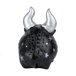 Фигурка гипсовая Netsuke Бычок 5,5x5,7x4 см Черный (25481)