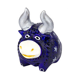 Фигурка гипсовая Netsuke Бычок 5,5x5,7x4 Фиолетовый (25513)