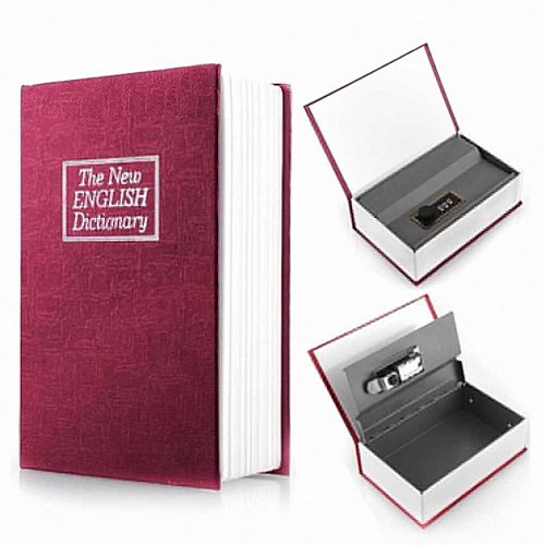 Книга сейф Mine Английский словарь 24 см Бордовый (hub_1609ha)