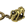 Брелок Нэцкэ Бык Год Быка Netsuke Металл 8х1,5х1,5 см Бронзовый (03003)