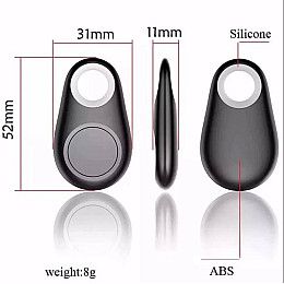 Брелок трекер с маячком для поиска вещей через смартфон iTag anti lost loos Bluetooth 4.0 (500291929L)