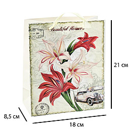 Сумочка Бумажная Авто Grand Monde 21х18х8,5 см Бежевый (15649)