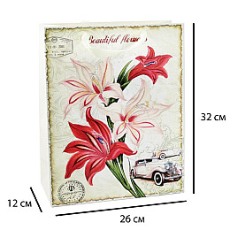 Сумочка Бумажная Авто Grand Monde 32х26х12 см Бежевый (15655)