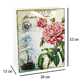 Сумочка Бумажная Парусник Grand Monde 32х26х12 см Бежевый (15656)