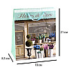 Сумочка Бумажная Бутик Boutique Fleurs de Marie Grand Monde 21х18х8,5 см Бирюзовый (19369)