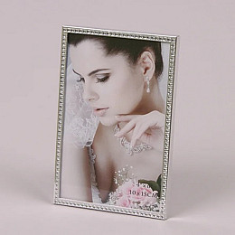 Фоторамка металлическая Flora 26089 10х15 см Серебристый (SKL00022)