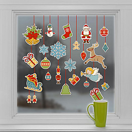 Новогодняя виниловая наклейка Набор новогодняя гирлянда 800х950мм ( новый год 2021, наклейки, украшение дома,