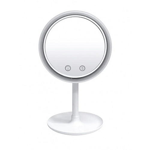 Настольное косметическое зеркало с подсветкой и вентилятором Beauty Breeze Mirror Белое (Mirror01M)