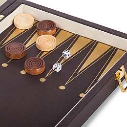 Шахматы, шашки, нарды 3в1 кожзам L3508 (MR08697)