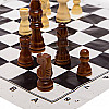 Шахматные фигуры деревянные с полотном PVC для игр 300P(MR08838)