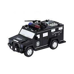 Копилка-сейф электронная с кодовым замком и отпечатком Hummer Машинка полицейская