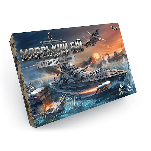 Настольная развлекательная игра Danko Toys "Морской бой. Битва адмиралов" укр.