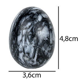 Фигурка Яйцо Натуральный Камень 4,8х3,6х3,6 см Темно-серый (13099)