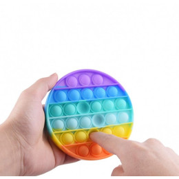 Игрушка антистресс Pop It бесконечная пупырка Радужный круг (hub_c760m4)