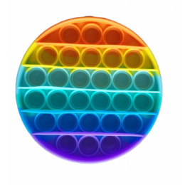 Игрушка антистресс Pop It бесконечная пупырка Радужный круг (hub_c760m4)