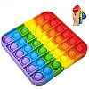 Сенсорная игрушка PopAr Pop It Нажми пузырь антистресс квадрат Multicolored